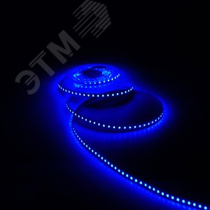 Лента светодиодная 9.6 Вт/м DC 12В Синий IP20 120LED SMD2835 (блистер 3м) 624 лм/м Basic - фото 4