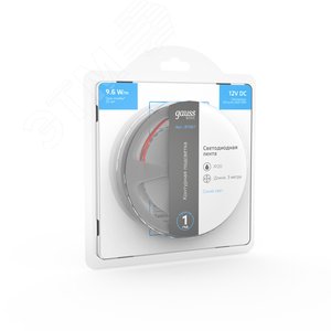 Лента светодиодная 9.6 Вт/м DC 12В Синий IP20 120LED SMD2835 (блистер 3м) 624 лм/м Basic - фото 5