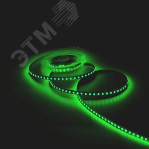 Лента светодиодная 9.6 Вт/м DC 12В Зеленый IP20 120LED SMD2835 (блистер 3м) 624 лм/м Basic - фото 4