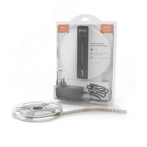 Комплект светодиодной ленты 12 Вт/м DC 12В 3000К IP65 120LED SMD2835 (с драйвером блистер 5м) 1200 лм/м Basic - фото 3