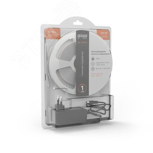 Комплект светодиодной ленты 12 Вт/м DC 12В 3000К IP65 120LED SMD2835 (с драйвером блистер 5м) 1200 лм/м Basic - фото 6