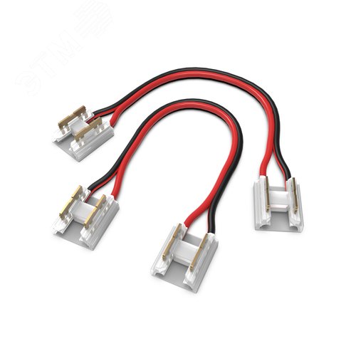 Изображение товара Набор коннектров для светодиодной ленты COB лента-лента с возможностью изгиба 8мм (2 шт упак) Аксессуары Gauss (шт)