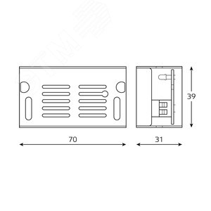 Блок питания для светодиодной ленты 15 Вт AC 176-264В Uвых 12В IP20 70х39х31мм Basic - фото 5