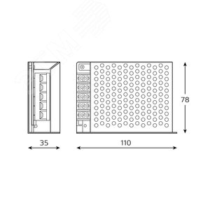 Блок питания для светодиодной ленты 75 Вт AC 176-264В Uвых 12В IP20 110х78х35мм Basic - фото 5