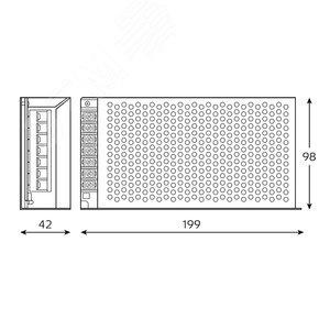 Блок питания для светодиодной ленты 150 Вт AC 176-264В Uвых 12В IP20 199х98х42мм Basic - фото 5