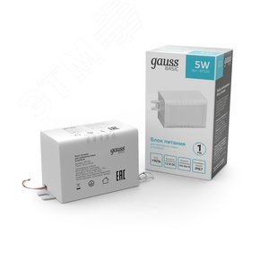 Блок питания для светодиодной ленты 5 Вт AC 100-264В Uвых 12В IP67 54х27х23мм Basic - фото 2