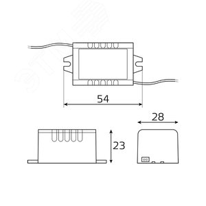 Блок питания (драйвер) для светодиодной ленты 5 Вт 12 В герметичный IP67 Basic Gauss BT520 GAUSS - 6