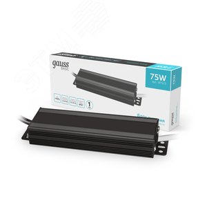 Блок питания для светодиодной ленты 75 Вт AC 176-264В Uвых 12В IP67 158х42х21мм Basic - фото 2