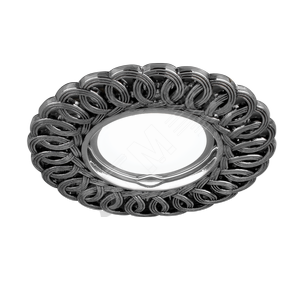 Светильник точечный встраиваемый под лампу ДВО GU5.3 1х35 Вт 12В IP20 монт d 65 мм Серебристый Antique - фото 1