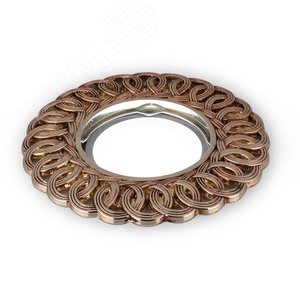 Светильник точечный встраиваемый под лампу ДВО GU5.3 1х35 Вт 12В IP20 монт d65 мм Золотой Antique - фото 7