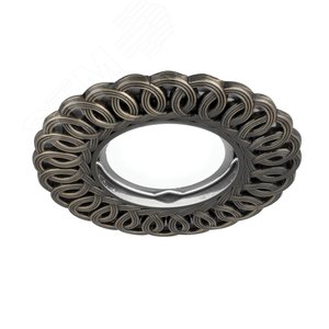 Светильник точечный встраиваемый под лампу ДВО GU5.3 1х35 Вт 12В IP20 монт d65 мм Бронзовый Antique - фото 2