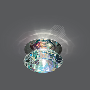 Светильник точечный встраиваемый под лампу ДВО G4 1х35 Вт 110-240В IP20 монт d50 мм Хром Crystal