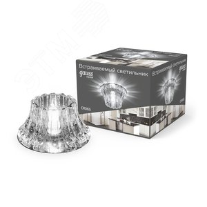 Светильник точечный встраиваемый под лампу ДВО G9 1х35 Вт 220-230В IP20 монт d65 мм Хром Crystal - фото 2