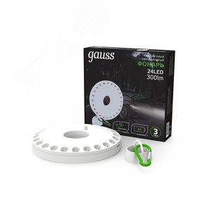 Фонарь светодиодный кемпинговый 300 лм белый IP33 на батарейках 3xAA магнит и карабин GFL - фото 4