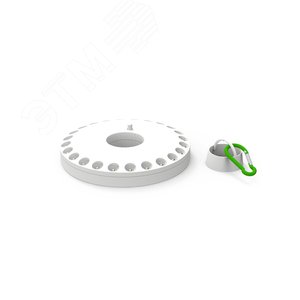 Фонарь светодиодный кемпинговый 300 лм белый IP33 на батарейках 3xAA магнит и карабин GFL - фото 1