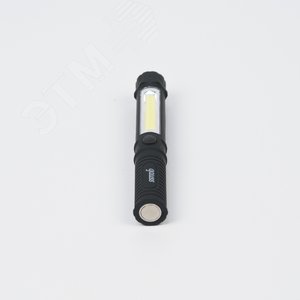 Фонарь ручной светодиодный LED 4 Вт 200 Лм модель GFL109 черный на батарейках 3xAAA GF109 GAUSS - 6