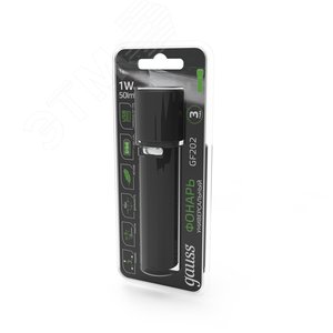 Фонарь светодиодный ручной 1 Вт 50 лм черный IP3X аккумуляторныйуляторный Li-ion 1200мАч GFL - фото 4