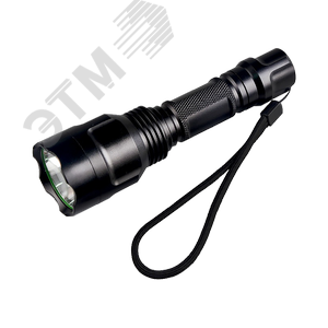 Фонарь ручной светодиодный LED 10 Вт 400 Лм модель GFL205 черный c Li-ion аккумулятором 2000 мАч