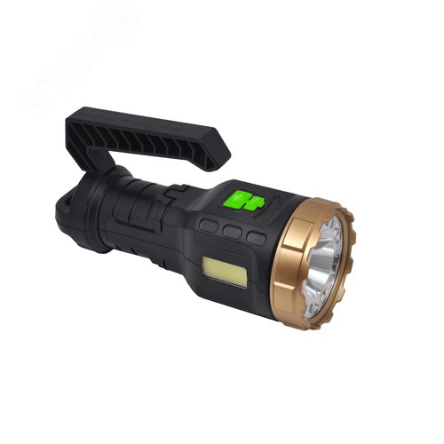 Фонарь светодиодный ручной 10 Вт 50 лм черный IP33 аккумуляторныйуляторный Li-ion 1200мАч GFL - фото 1