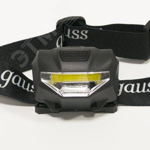 Фонарь светодиодный налобный 1 Вт 100 лм черный IP42 на батарейках 3хААА GFL - фото 4