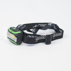 Изображение товара Фонарь светодиодный налобный 3 Вт 180 лм Черный IP42 на батарейках 3xААА GFL Gauss (шт)