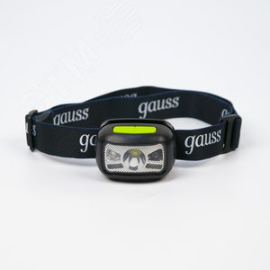 Фонарь светодиодный налобный 3 Вт 220 лм Черный IP64 аккумуляторный Li-ion 1200мАч GFL Gauss - фото 3