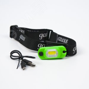 Фонарь светодиодный налобный 3 Вт 150 лм черный IP42 аккумуляторныйуляторный Li-ion 300мАч GFL - фото 1