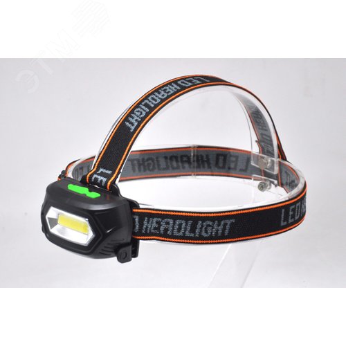 Фонарь светодиодный налобный 5 Вт 200 лм черный IP33 аккумуляторныйуляторный Li-ion 1200мАч GFL - фото 1