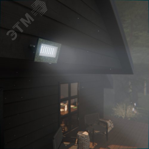 Прожектор светодиодный ДО 20 Вт 1800 лм 6500К AC 220В Зеленый IP65 121х92х30мм ХАКИ Elementary - фото 5