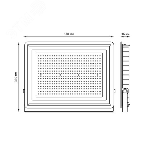 Прожектор светодиодный ДО 300 Вт 24000 Лм 6500К AC 220В Черный IP65 438х330х46мм Elementary G2 - фото 6