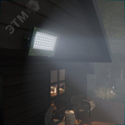 Прожектор светодиодный ДО 50 Вт 4500 лм 6500К AC 220В Зеленый IP65 182х141х32мм ХАКИ Elementary - фото 5