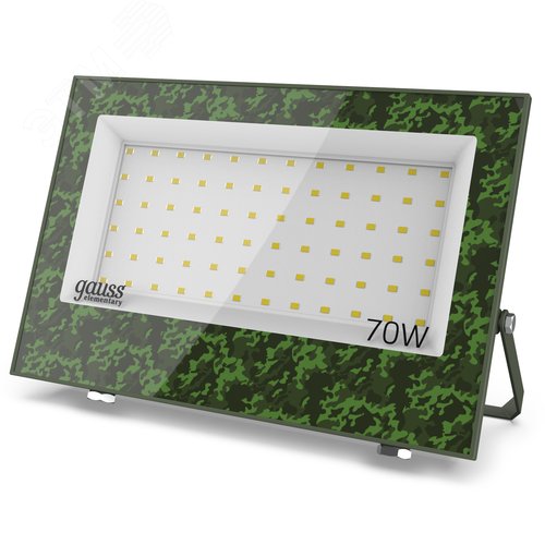 Прожектор светодиодный ДО 70 Вт 6300 лм 6500К AC 220В Зеленый IP65 224х158х35мм ХАКИ Elementary - фото 1