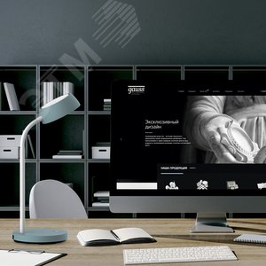 Светильник светодиодный настольный 8 Вт 600 лм 4000К AC 220 В Бирюзовый IP20 Пластик гибкая стойка сенсорное управление яркости освещения Qplus - фото 5