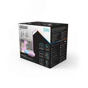 Светильник светодиодный настольный 6 Вт 330 лм 2700-6000К DC 5В Розовый IP20 Пластик детский гибкая стойка сенсорное управление яркости и температуры освещения USB зарядка телефона Li-ion акк 1200мА Qplus - фото 4