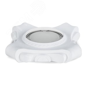 Светильник точечный встраиваемый под лампу ДВО GU5.3 1х35 Вт 220-230В IP20 монт d80 мм белый Gypsum - фото 3