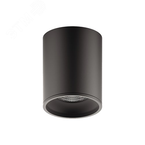 Светильник светодиодный ДБО 12 Вт 900 лм 3000К AC 220В Черный IP20 D79х100мм Алюминий Overhead - фото 1