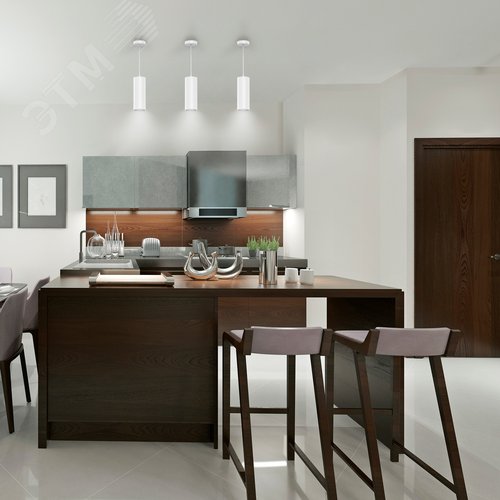 Светильник подвесной светодиодный 12 Вт 920 лм 4100К AC 220В Белый IP20 D79х200мм Overhead - фото 14