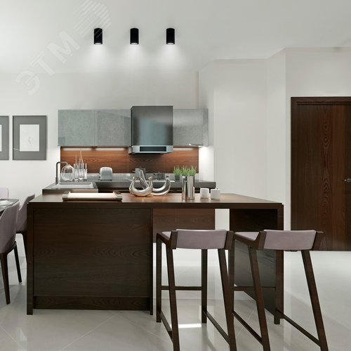 Светильник накладной ДБО под лампу 1хGU5.3 AC 220В Черный IP20 100х56х100мм Алюминий Basic - фото 14