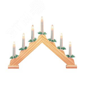 Светильник светодиодный ''Новогодняя горка'' 7 LED свечей 0,1 Вт 7 тёплый свет дерево новогодний декор батарейки в комплекте Holiday