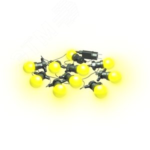 Гирлянда светодиодная Белт Лайт 10 ламп 7,7 м IP44 жёлтый Holiday HL065 GAUSS - 4