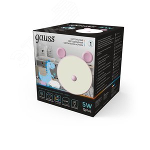 Светильник ночник настольный 5 Вт 200 лм 2700-6000К DC 5В Розовый IP20 100х100х109мм с Li-ion акк 1200мА диммируемый Qplus - фото 4