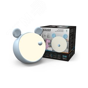 Светильник ночник настольный 5 Вт 200 лм 2700-6000К DC 5В Голубой IP20 100х100х109мм с Li-ion акк 1200мА диммируемый Qplus - фото 3