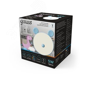 Светильник ночник настольный 5 Вт 200 лм 2700-6000К DC 5В Голубой IP20 100х100х109мм с Li-ion акк 1200мА диммируемый Qplus - фото 4