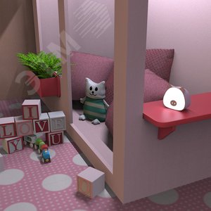 Светильник ночник настольный 5 Вт 200 лм 2700-6000К DC 5В Розовый IP20 112х54х109мм с Li-ion акк 1200мА диммируемый Qplus - фото 6