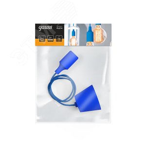 Светильник подвесной под лампу 1хE27 AC 220В Голубой IP20 1000х40х94мм Пластик Decor - фото 4