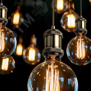 Светильник подвесной под лампу 1хE27 AC 220В Бронзовый IP20 1000х48х80мм Алюминий Decor - фото 6