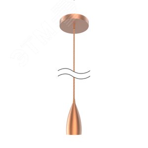 Светильник подвесной под лампу 1хE27 AC 220В Медный IP20 1000х50х105мм Алюминий Decor - фото 1