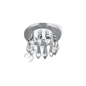 Светильник точечный встраиваемый под лампу ДВО GU5.3 1х35 Вт 12В IP20 монт d60 мм Хром Brilliance - фото 1