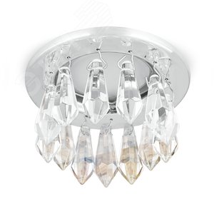 Светильник точечный встраиваемый под лампу ДВО GU5.3 1х35 Вт 12В IP20 монт d60 мм Хром Brilliance - фото 3