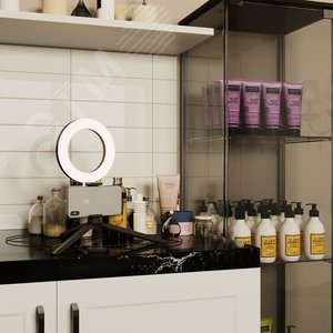 Светильник светодиодный настольный кольцевой 10 Вт 600 лм 3000-6500К Черный IP20 Пластик управление пультом изменение цветовой температуры и яркости освещения Ring - фото 9